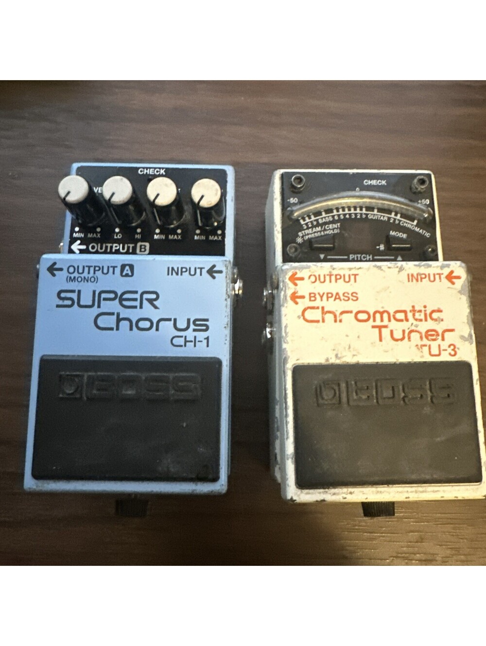 Boss Roland CH-1 Super Chorus & TU-3 Tuner Guitar Effect Pedals - Tested